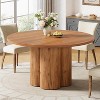 Lantine Round Dining Table for 4-6, 47 Inch Farmhouse Fluted Kitchen Dining Room Table Circle Table with Sturdy Pedestal Base (Chairs Not Included) - 4 of 4