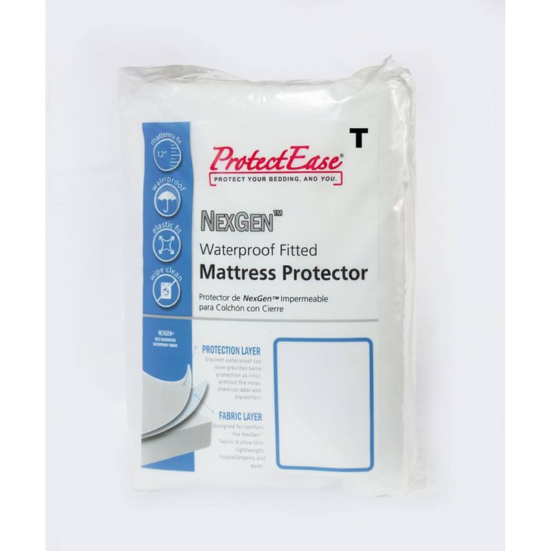 NexGen Waterproof Fitted Mattress Protector - ProtectEase, 1 of 5