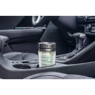 Elanze Designs No Greater Love than Mother Green 16 ounce Stainless Steel Travel Tumbler