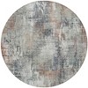 Taupe Gray And Copper Abstract Washable Indoor Outdoor Area Rug - 4 of 4