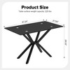 Dolonm Modern 47.24" Tempered Glass Dining Table w/Black/Gold/Silver Metal Legs,Easy Clean & Assemble for Kitchen/Dining Room - 3 of 4