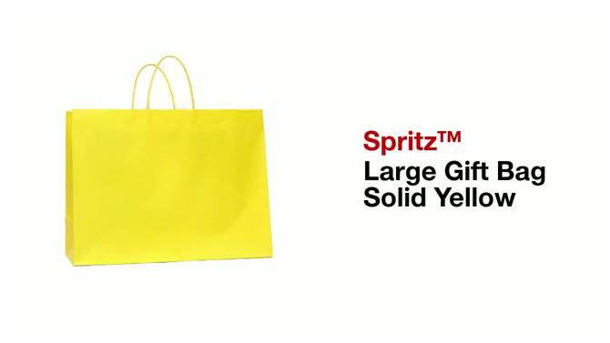 Large Gift Bag Solid Yellow - Spritz&#8482;, 2 of 5, play video