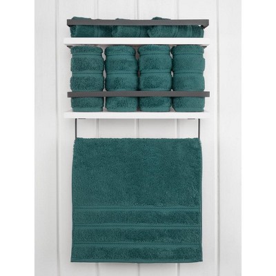 Teal Turkish Cotton Luxury Hand Towel Set, 4 Piece
