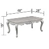 Melrose Traditional Style Coffee Table Made with wood in Silver Finish - 4 of 4