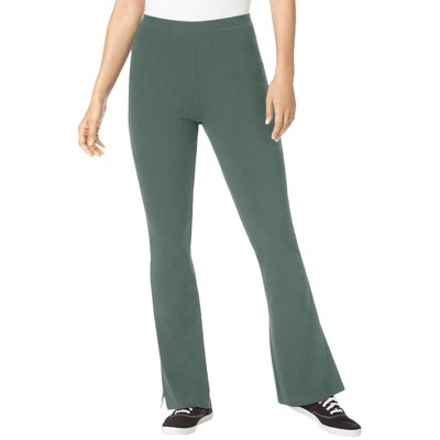 Woman Within Plus Size Tall Stretch Cotton Bootcut Pant