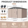 Garvee 8 x 10 FT Outdoor Metal Storage Sheds, Metal Tool Shed With Lockable Door & Air Vents for Backyard Garden Patio Lawn - 2 of 4