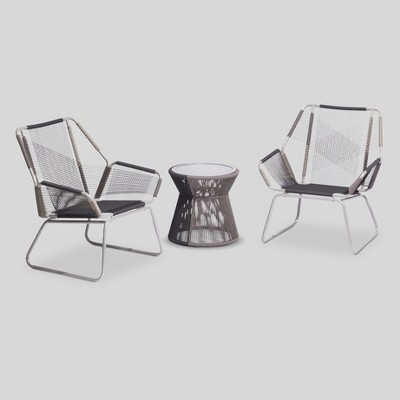 Carag 3pc Patio Chat Set Gray - Project 