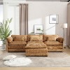 Mocamel  112" Oversized Modular Sofa, L-Shaped Cloud Couch with Ottoman & Memory Foam - 2 of 4