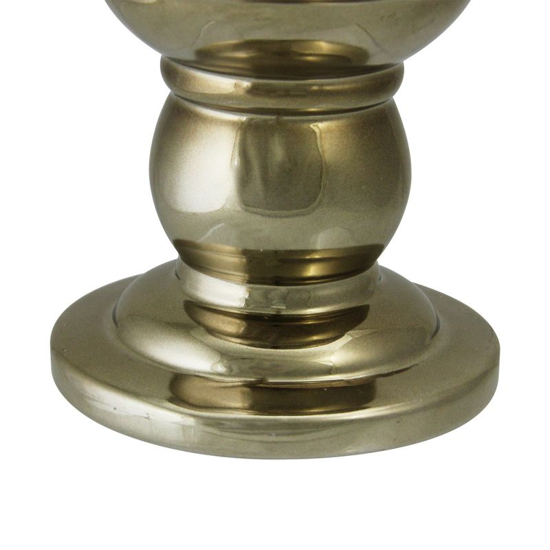 Northlight 4" Shiny Ceramic Candle Holder - Gold, 3 of 4