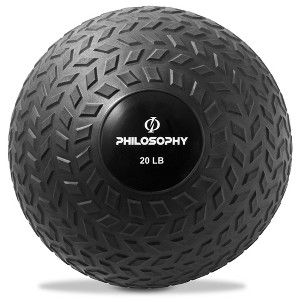 Philosophy Gym Slam Ball - Weighted Fitness Medicine Ball with Easy Grip Tread - 1 of 4