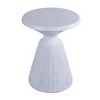 MOEPISY Modern Small Round Side Table for Outside, Tree Stump Garden Stool Drum Table indoor and Outdoor - 3 of 4