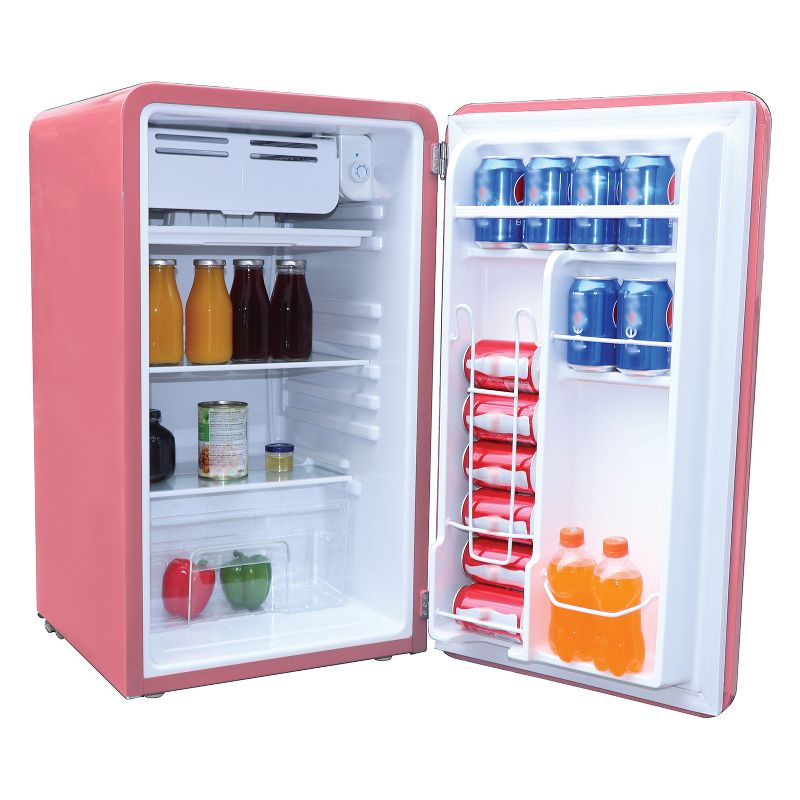 Frigidaire® 3.2-Cu.-Ft. 60-Watt Retro Compact Refrigerator (Pink), 5 of 11