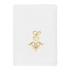 Linum Home Textiles 100% Turkish Cotton MONICA Gold Thread 3PC Embellished Towel Set - 4 of 4