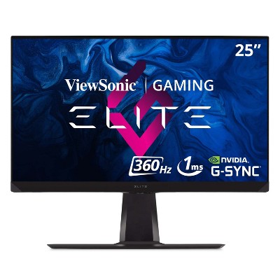 ViewSonic ELITE XG251G 25 Inch 1080p 1ms 360Hz IPS Gaming Monitor with GSYNC, HDR400, RGB Lighting, NVIDIA Reflex, and Advanced Ergonomics for Esports