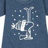 Girls' - Peanuts - Woodstock Snowfall Graphic Short Sleeve Fleece Dress - 2 of 4