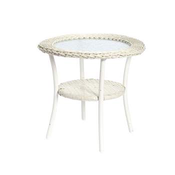 Outdoor Living  Roma All-Weather Wicker Side Table - 18"Diam. x 17"H