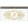 Linum Home Textiles 100% Turkish Cotton MONICA Gold Thread 2PC Embellished Bath Towel Set - 3 of 3