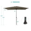 Sonkuki 6×9FT Rectangular Outdoor Patio Umbrella w/Push Button Tilt and Crank Handle, Sun-Protective - 3 of 4