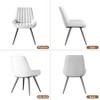 Sapphtopaz Modern Dining Chairs Set with Tufted Backrest Upholstered Kitchen Chair with Metal Legs High Chair for Dining Room, Living Room - 2 of 4