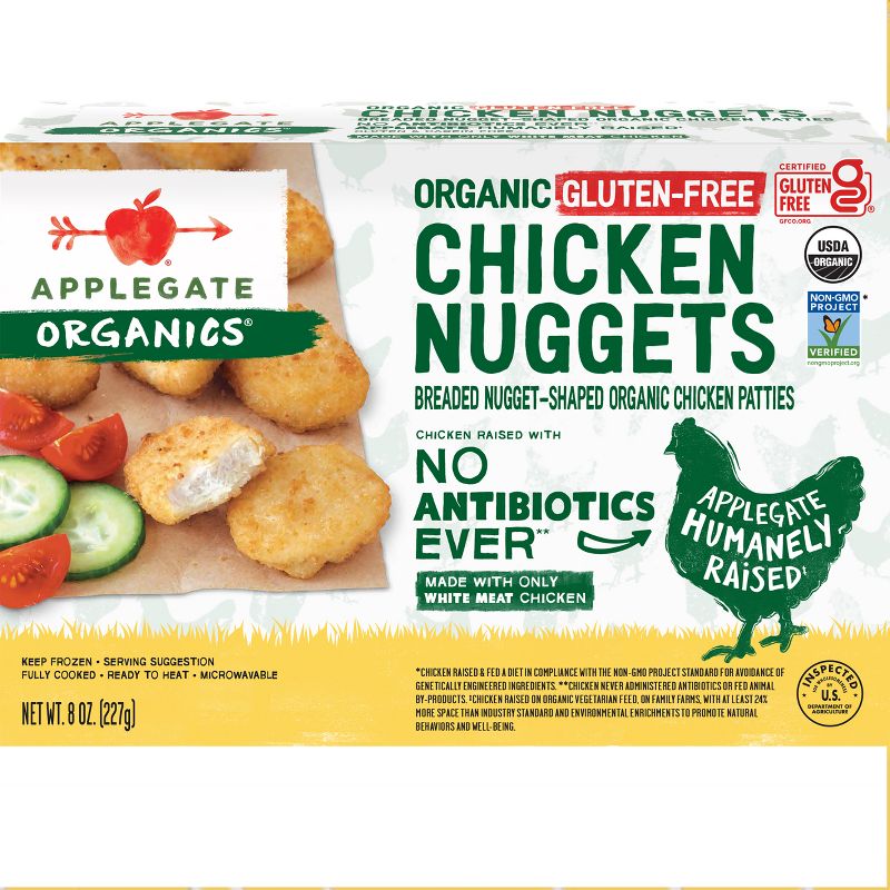 Applegate Organics Organic Gluten Free Chicken Nuggets - Frozen - 8oz, 1 of 6