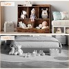 3-Tier Kids Bookshelf and Toy Storage, Toddler 5 Cubby Toy Storage Cabinet, Children Small Bookcase for Bedroom, Playroom, School, Living Room - 4 of 4