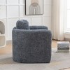 Zen 21" W Modern Barrel Accent Chair Armchair,Curved Streamlined Silhouette Woven Velvet fabric Armchair,Upholstered Barrel Chairs-Maison Boucle - 2 of 4