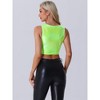 INSPIRE CHIC Women's Metallic Sleeveless Cut Out Party Holographic Crop Tank Tops - 3 of 4
