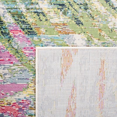 Elysian Bloom Blue Floral Hand-Knotted Synthetic Area Rug - 5' x 7'