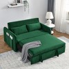 MAYEERTY 55" Modern Convertible Sofa Bed with Arm Pockets & Adjustable Back (Velvet) - 2 of 4
