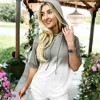 Anna-Kaci Women's Ombre Tie-Dye Short Sleeve Hoodie - 4 of 4
