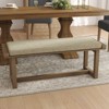 Emilia Dining Bench with Solid Wood Frame| ARTFUL LIVING DESIGN-NATURAL - 3 of 4