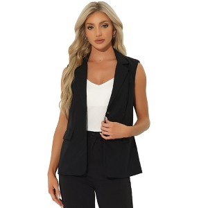 INSPIRE CHIC Women's Sleeveless Business Casual Work Office Suit Vest Jacket - 1 of 4