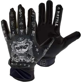 Battle Sports Youth Speed Freak Cloaked Football Receiver Gloves - Black