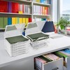 Sorbus Hanging File Organizer Bins Clear Plastic Stackable for Document Storage - 2 of 4