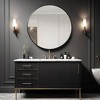 Whisen 42 Inch Round Bathrrom Wall Mirror, Premium HD Glass, Anti-Rust Aluminum Frame - 3 of 4