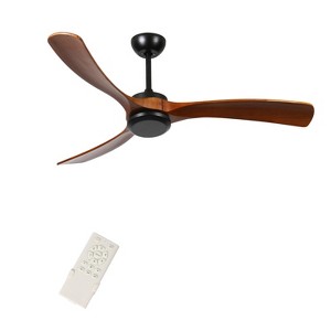 YUHAO Indoor 6-speed Modern and Farmhouse Soil Wood Ceiling Fan without Light and Remote Control - 1 of 4