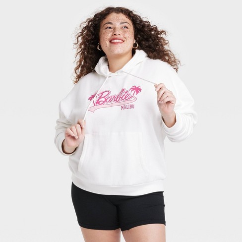 Women's Barbie X Skinnydip Malibu Graphic Hoodie - Cream 1x : Target