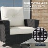 LayinSun Wicker Patio Furniture Set with Fire Pit Table, Classis Outdoor Conversation 360 Degree Swivel Chairs Set with Coffee Table - 2 of 4