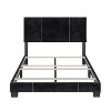 Queen Lucena Velvet Upholstered Bed Frame Black - Boyd Sleep Eco Dream: Contemporary Style, Soft Velour Fabric, Solid Wood Legs, Easy Assembly - image 2 of 4