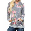 Women's Floral hoodie with Kangaroo Pocket - HEIMISH USA - 2 of 4
