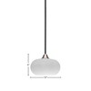 Toltec Lighting Paramount 1 - Light Pendant in  Matte Black/Brushed Nickel with 10" White Muslin Shade - 2 of 2