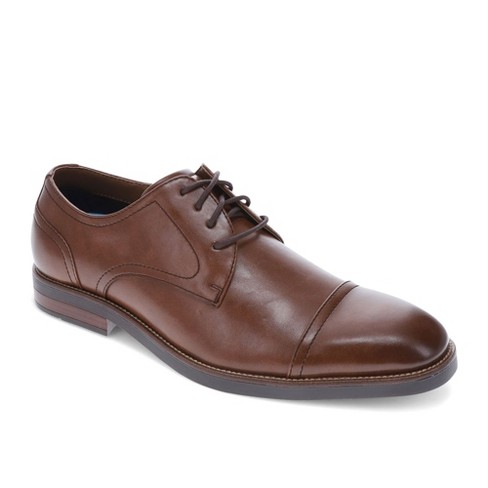 Dockers Mens Baytown Dress Captoe Oxford Lace Up Shoes Cognac