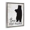 Stupell Industries Bear Feet Remove Shoes Cabin Entrance Sign Black Floater Framed Canvas Wall Art - 3 of 4