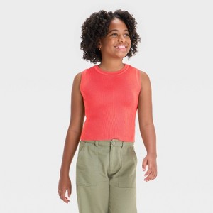Girls' Ribbed Sweater Tank Top - art class™ - 1 of 3