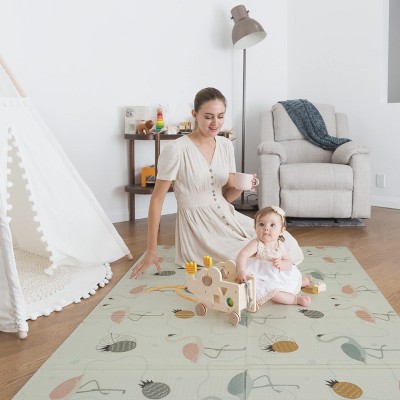 Large Reversible Tropical Leaves Foam Baby Play Mat