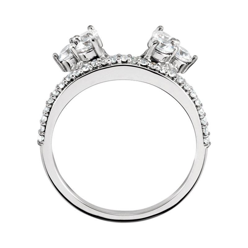 Pompeii3 1/3CT Diamond Ring Wrap Style Wedding Ring 14K White Gold, 2 of 4