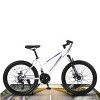 24 Inch Wheel Mountain Bike Front Suspension 21 Speeds Mountain Bicycles With Dual Disc Brake System Anti-skid Hardtail Steel Fram Easy Assembly - 3 of 4