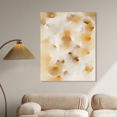 Amber and Beige Abstract Watercolor Canvas Art, 36" x 45"