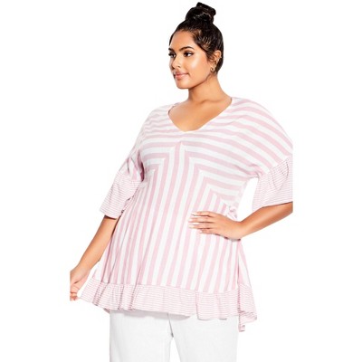 Avenue Women's Plus Size Hattie Stripe Tunic