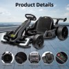 Kids Go Kart,24V  Electric Drift Kart Car with Adjustable Seat,IDE On Toy with 4 Speed Mode,Big Battery for Age 6-12 - 3 of 4